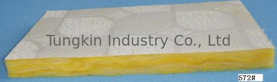 Пожаробезопасные плитки потолка стеклянной ваты, изолированные панели потолка стеклоткани